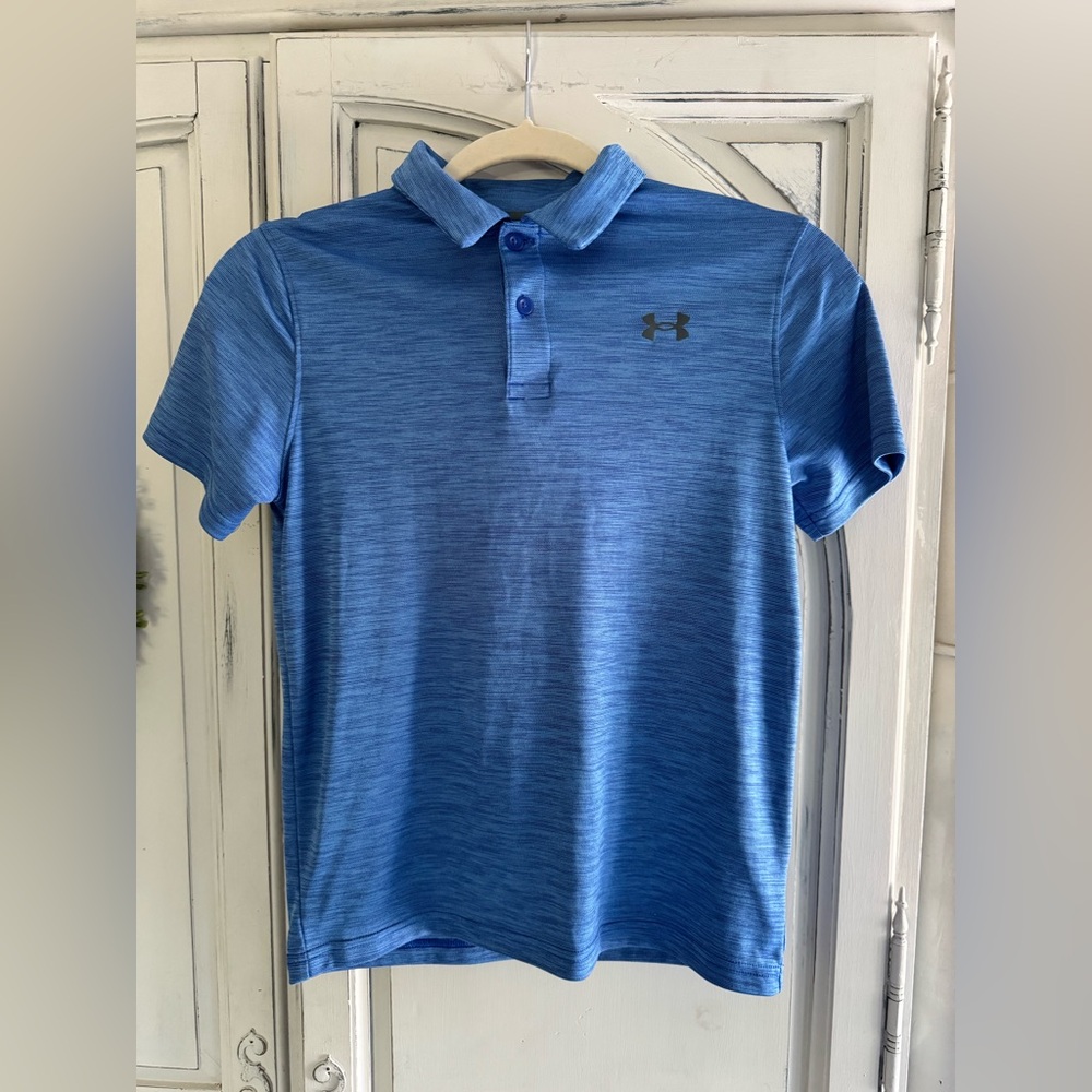 Under Armour Heathered Blue Polo